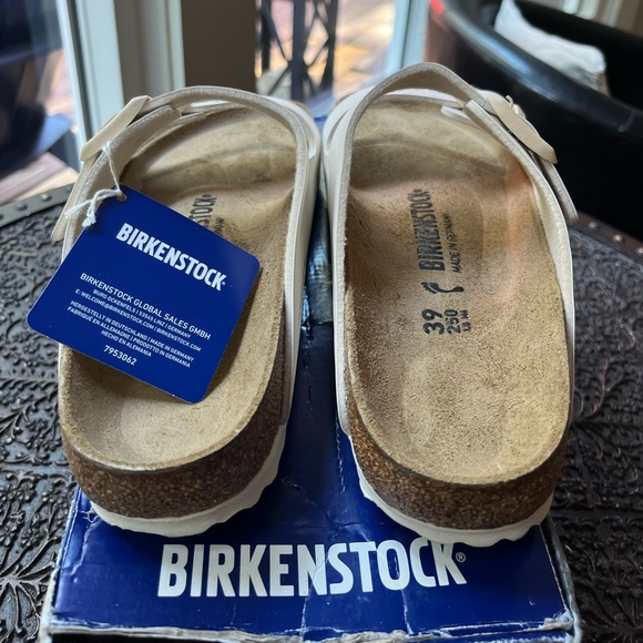 BIRKENSTOCK ARIZONA SANDALS IN EGGSHELL 39 EU 8 US - Picture 8 of 9